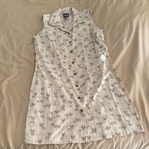Harley-Davidson Cream Shirt with Brown and Navy Engine Print